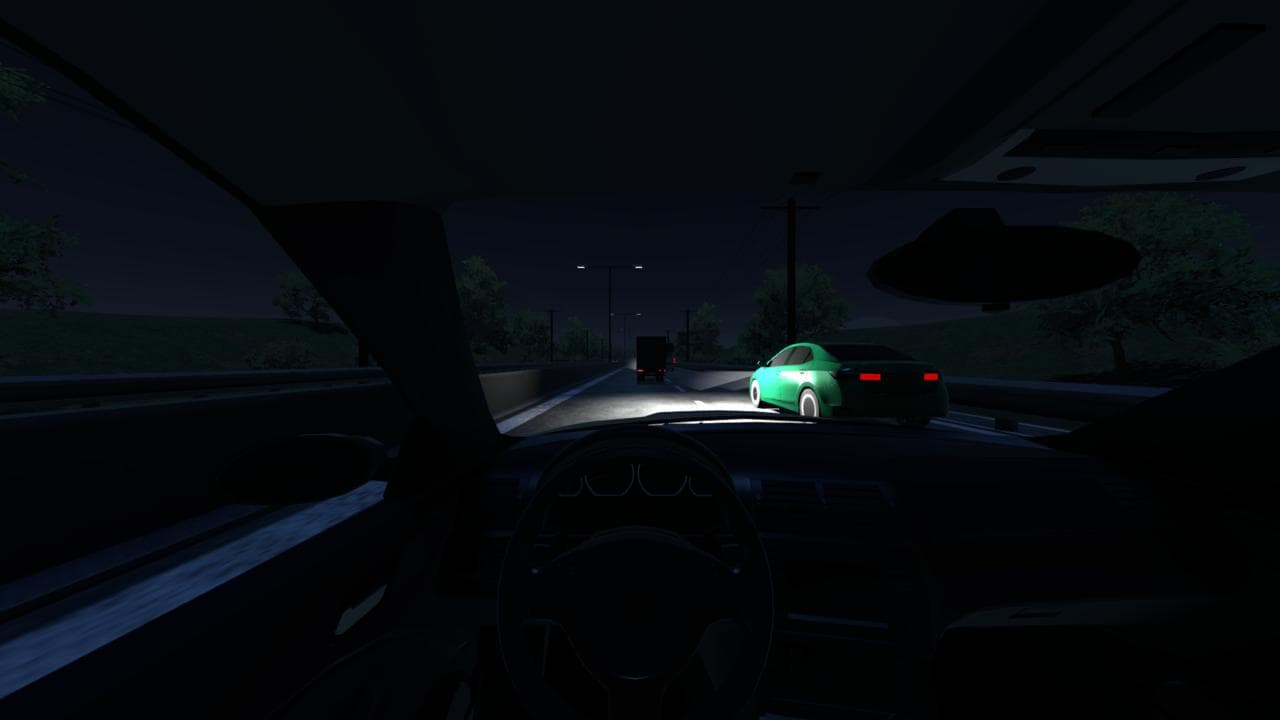 Escenario VR: Carretera — noche